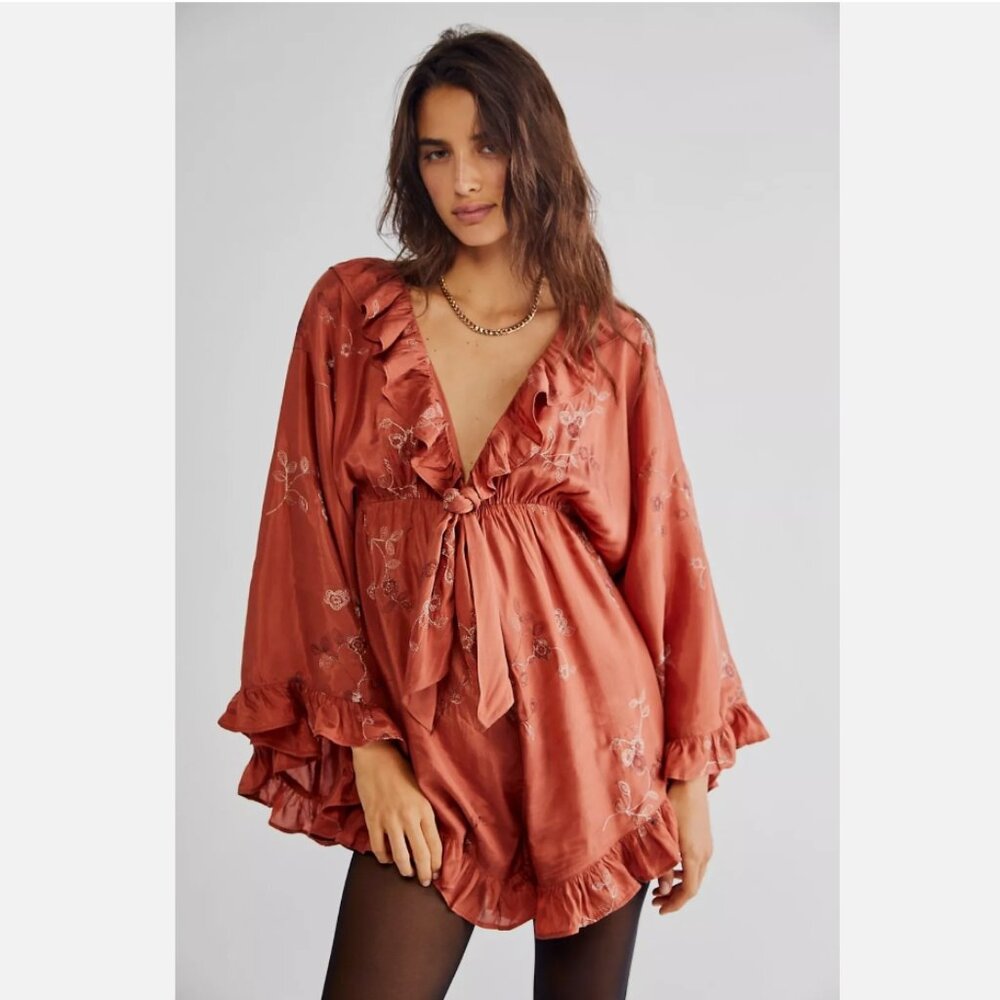 New Free People Dance All Night Romper Size Medium MSRP: $168